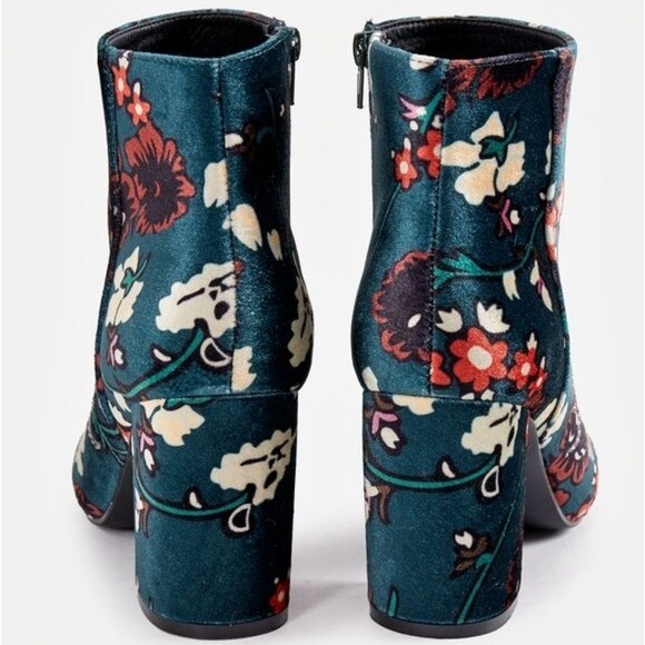 Loreida Satin Block Heel Embroidered Bootie - Picture 3 of 8